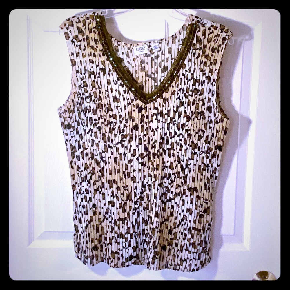 🌟2/$10🌟Cato Women’s Size 18/20 Leopard Print Top